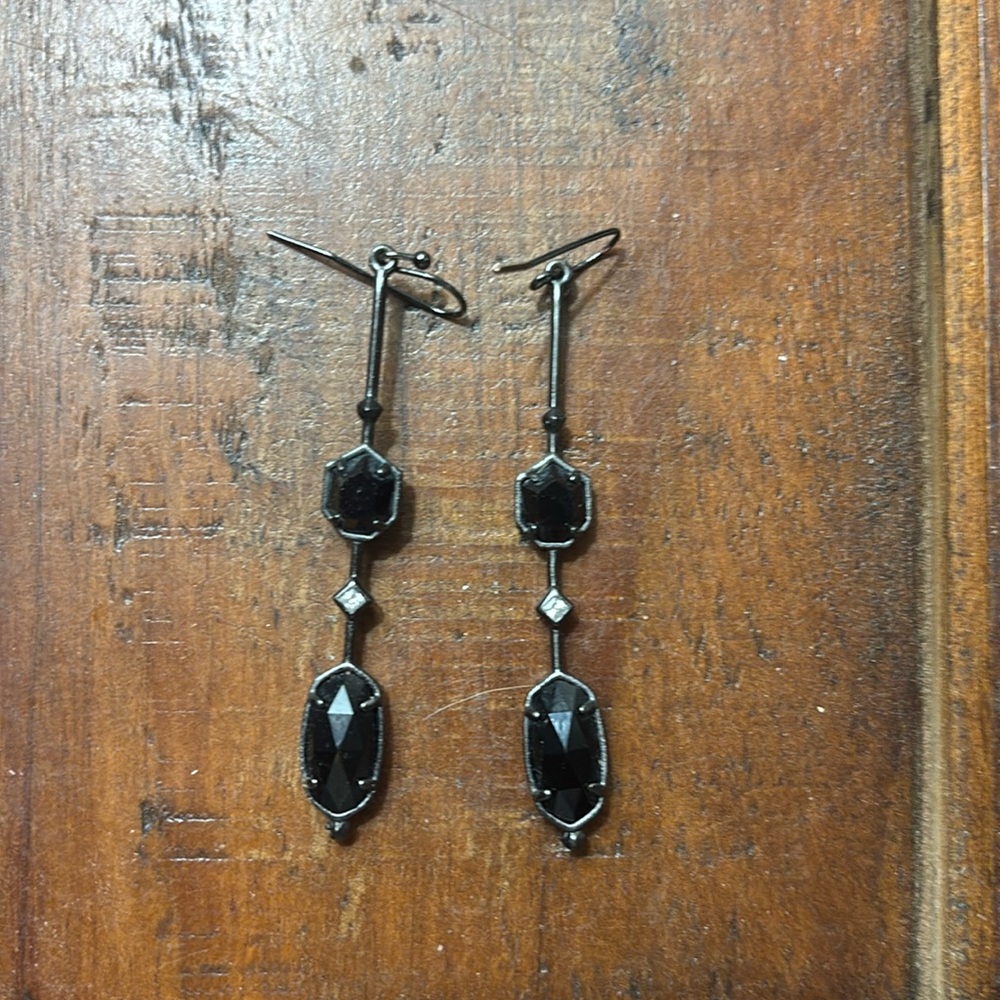 Kendra Scott Elegant Black Drop Earrings